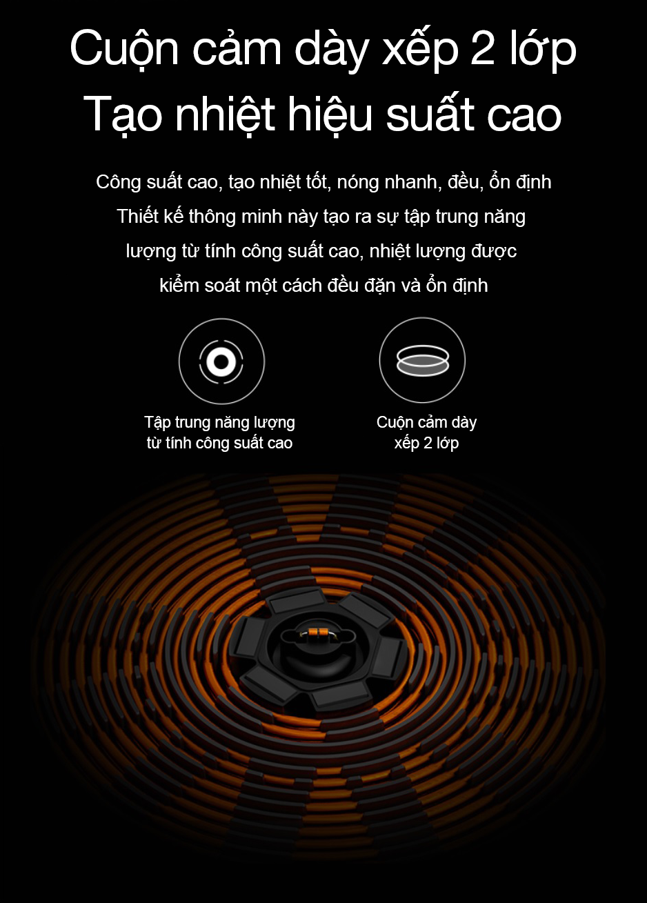 Bếp từ tròn miLife LFT011 cuộn cảm dày