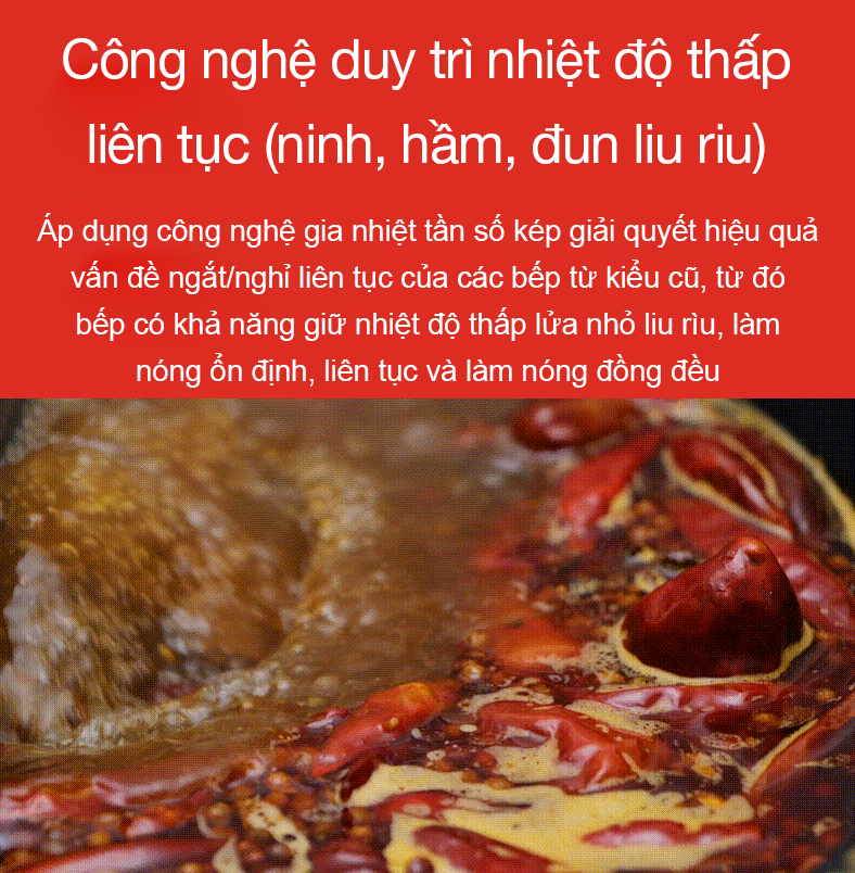 Bếp từ tròn miLife LFT011 công nghệ duy trì nhiệt độ