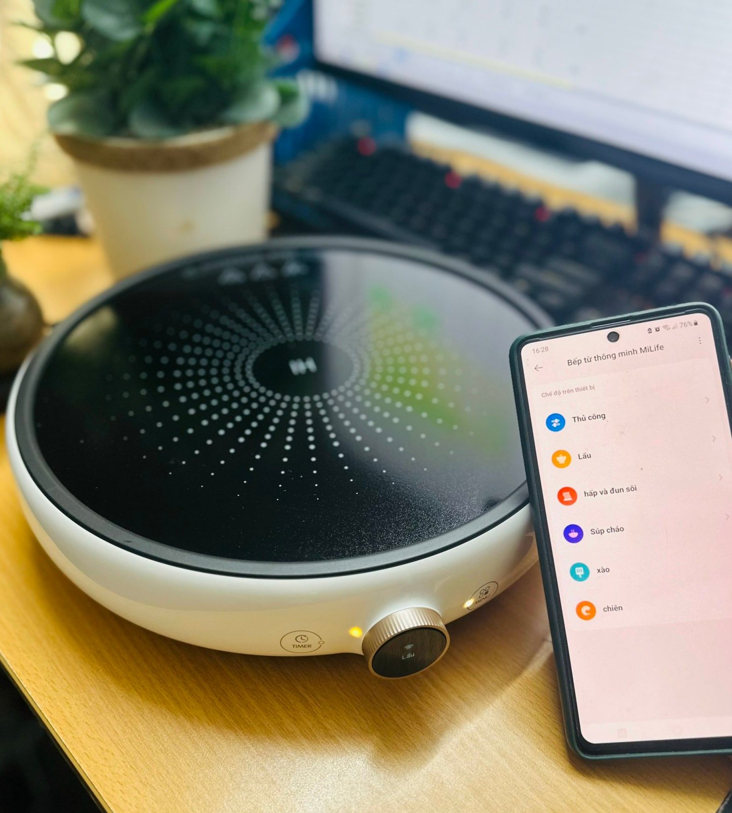 Bếp từ tròn miLife LFT011