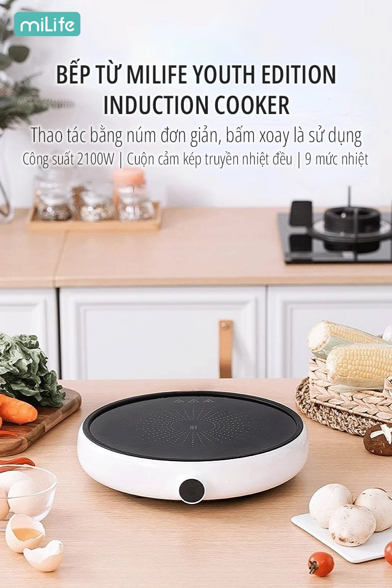 Bếp từ Xiaomi miLife Youth Lite 9 mức nhiệt