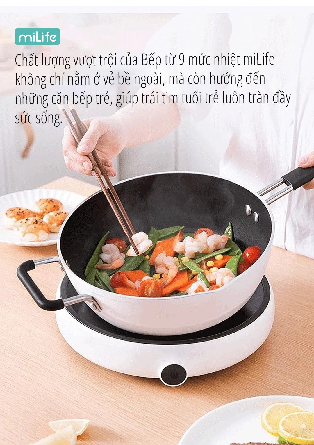 Bếp từ Xiaomi miLife Youth Lite 9 mức nhiệt chất lượng vượt trội