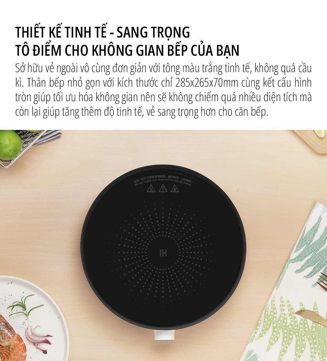Bếp từ Xiaomi miLife Youth Lite 9 mức nhiệt vẻ ngoài tinh tế