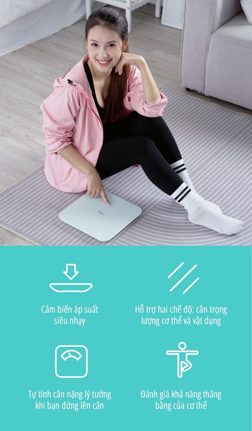 Cân điện tử sức khỏe miLife S20 tính năng nổi bật