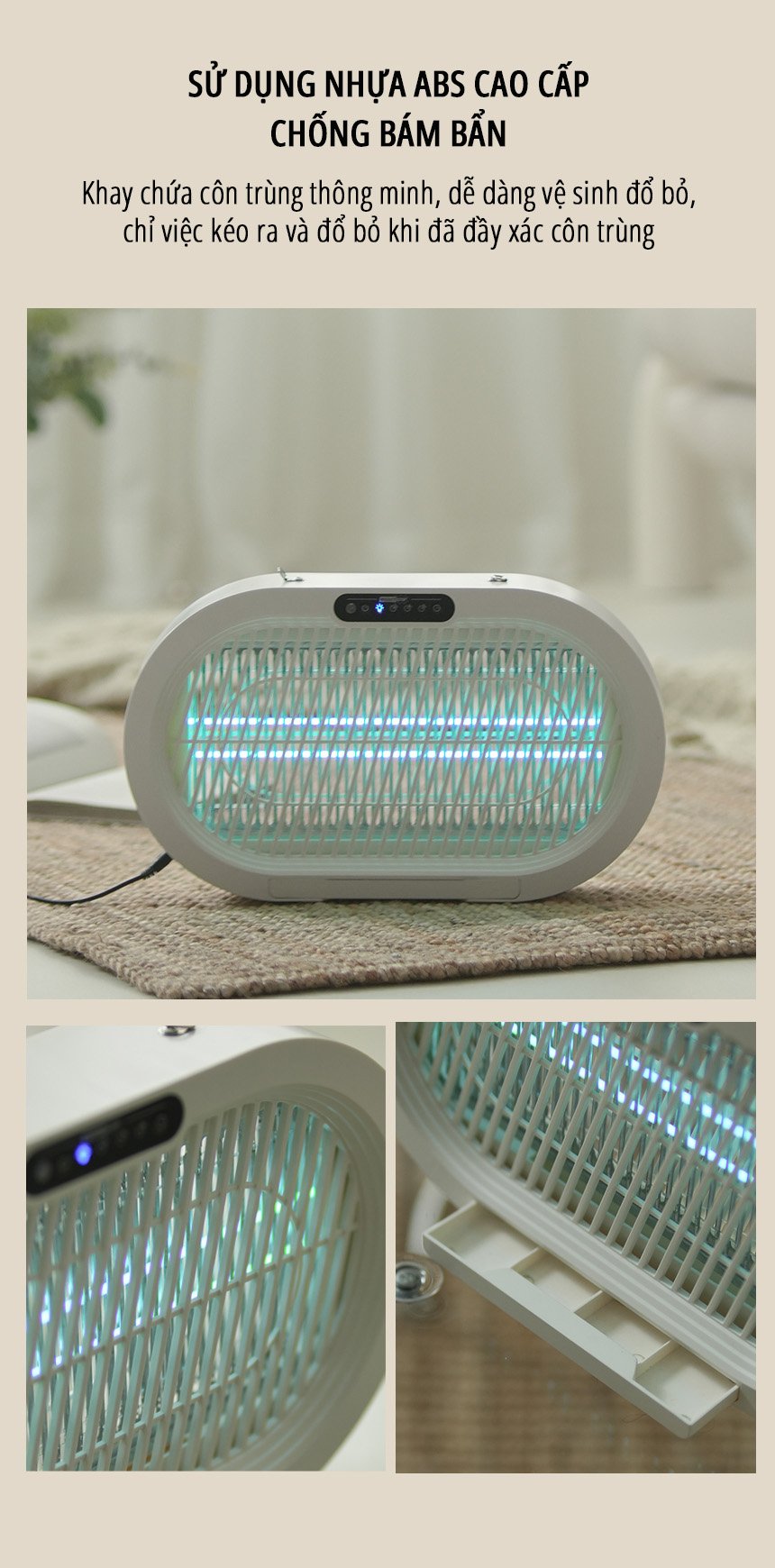Đèn bắt muỗi côn trùng miLife K6P chất liệu cao cấp