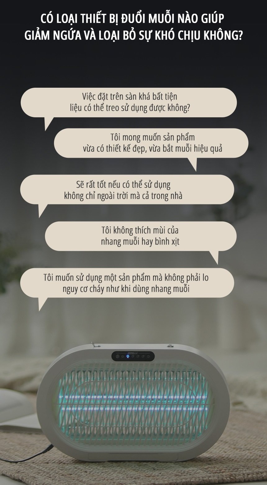 Đèn bắt muỗi côn trùng miLife K6P giải quyết vấn đề