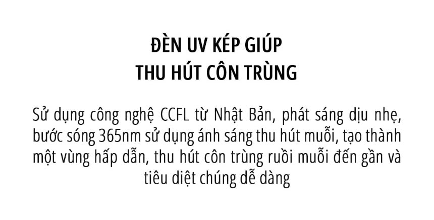 Đèn bắt muỗi côn trùng miLife K6P đèn uv kép