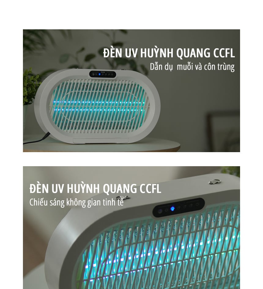Đèn bắt muỗi côn trùng miLife K6P đèn UV huỳnh quang