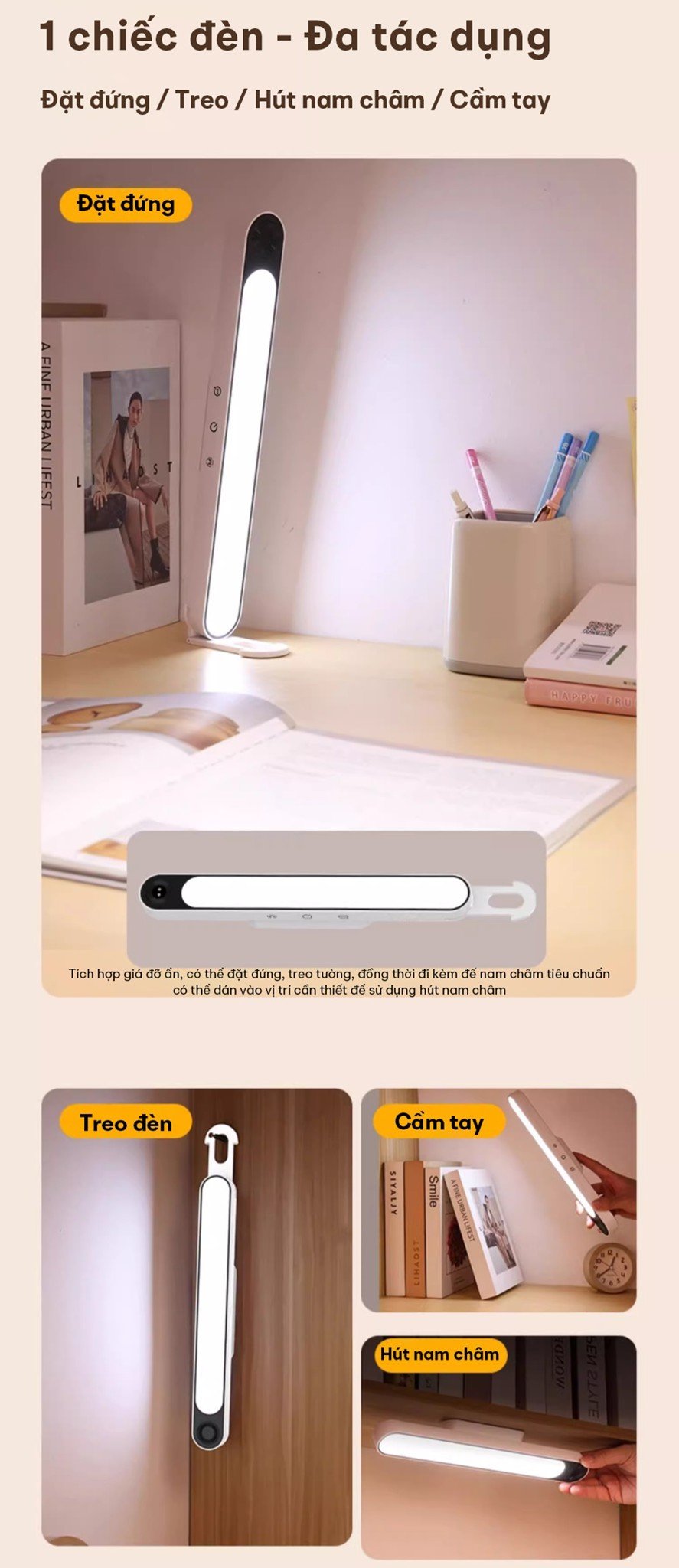 Đèn chống cận gắn bàn thông minh miLife X9 đa tác dụng