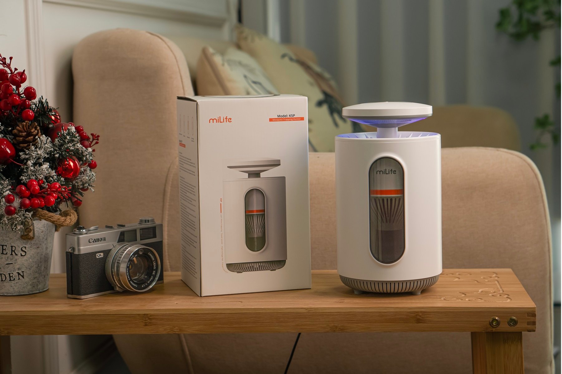 Máy bắt muỗi thông minh miLife K5P 2 trong 1 - Chính hãng