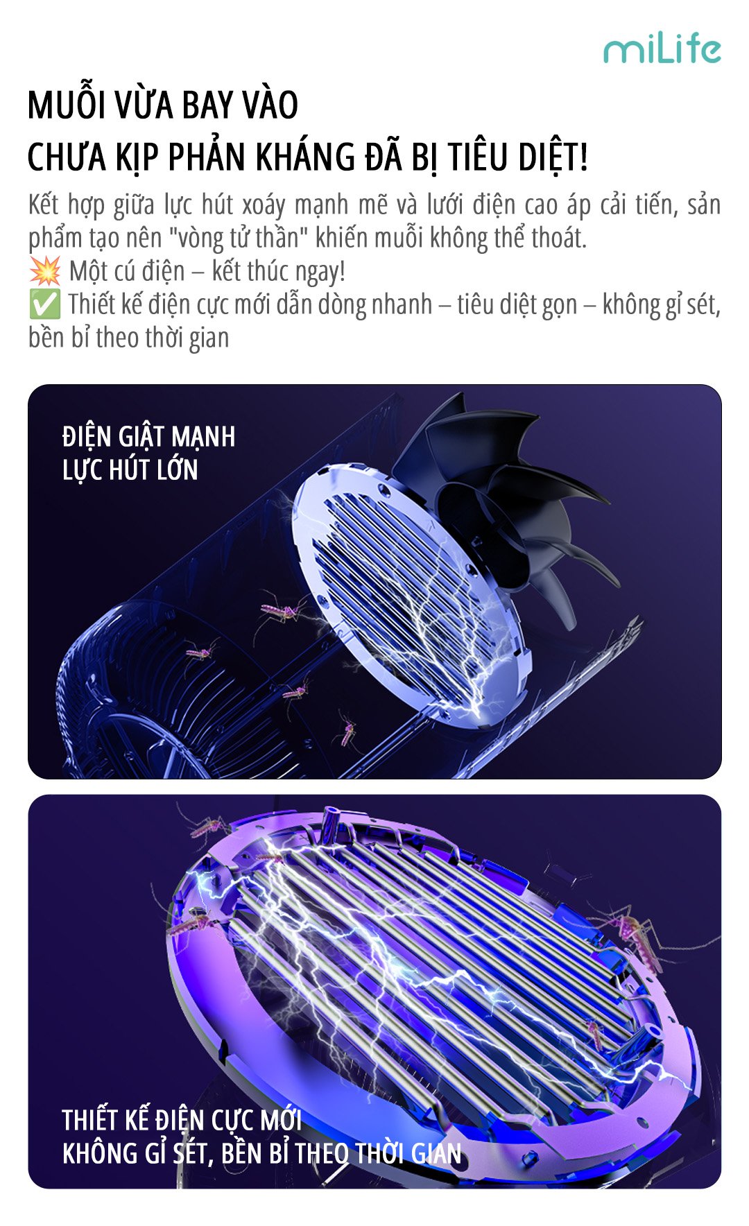 Máy bắt muỗi thông minh miLife K5P