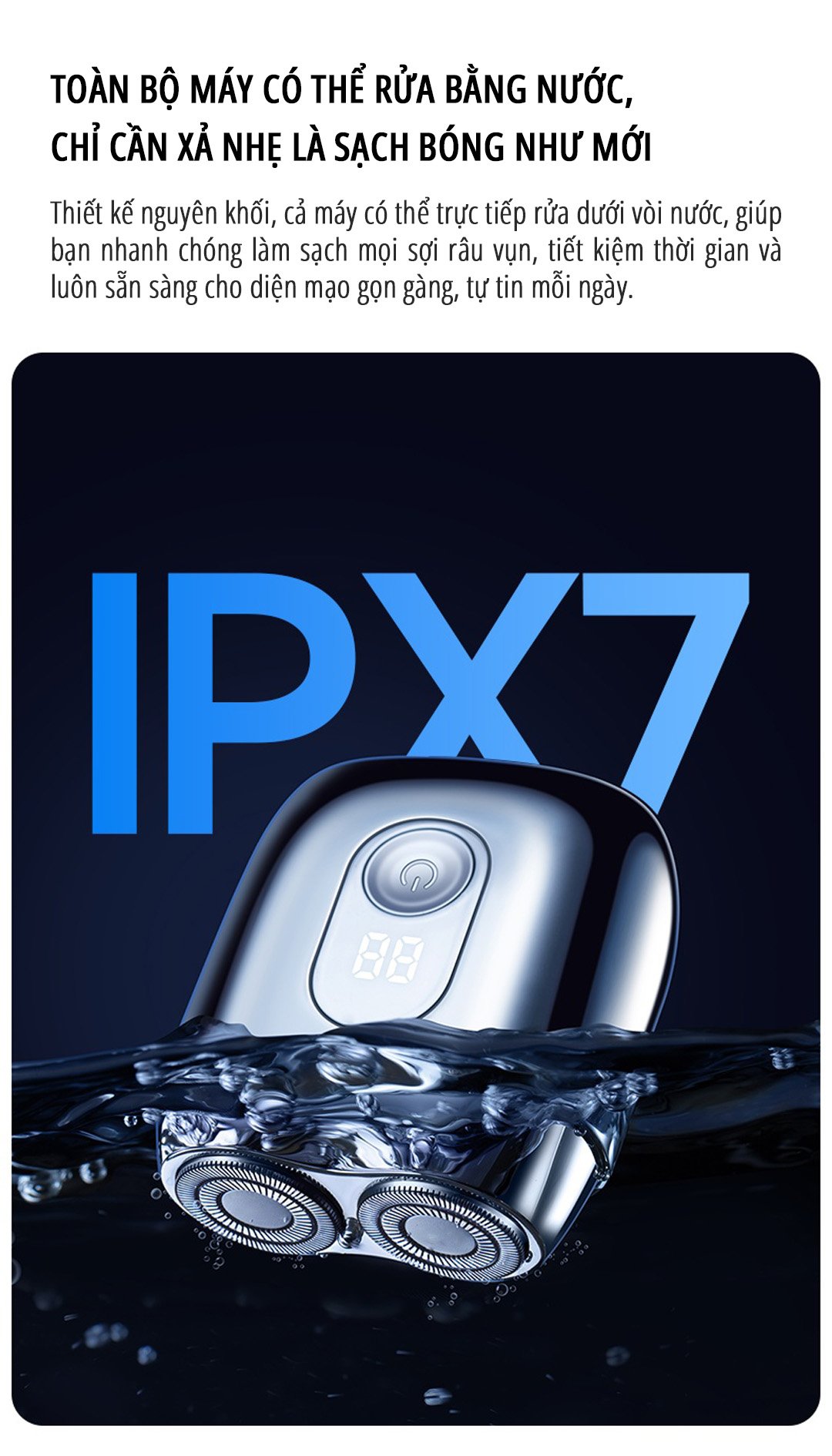 Máy cạo râu mini miLife S60P chuẩn kháng nước