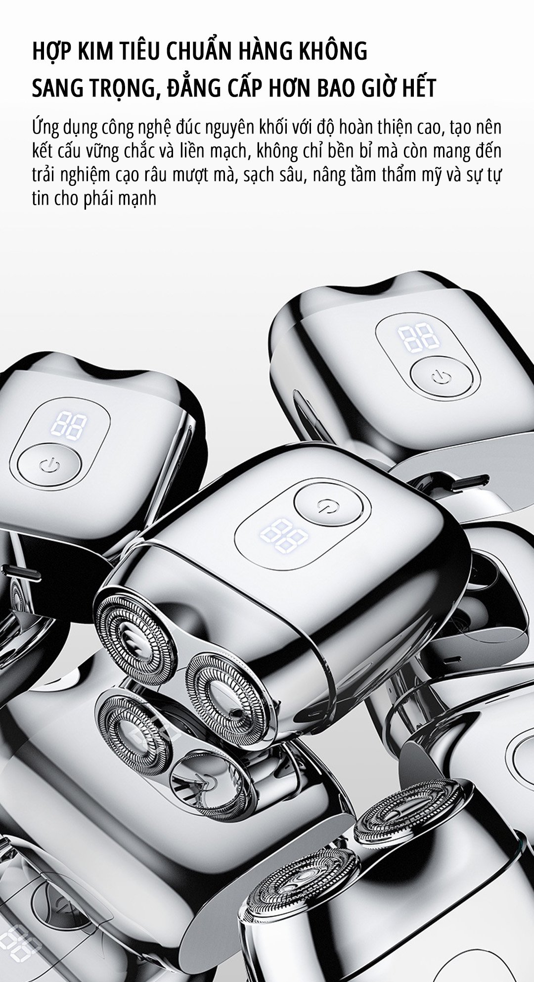 Máy cạo râu mini miLife S60P chất liệu cao cấp