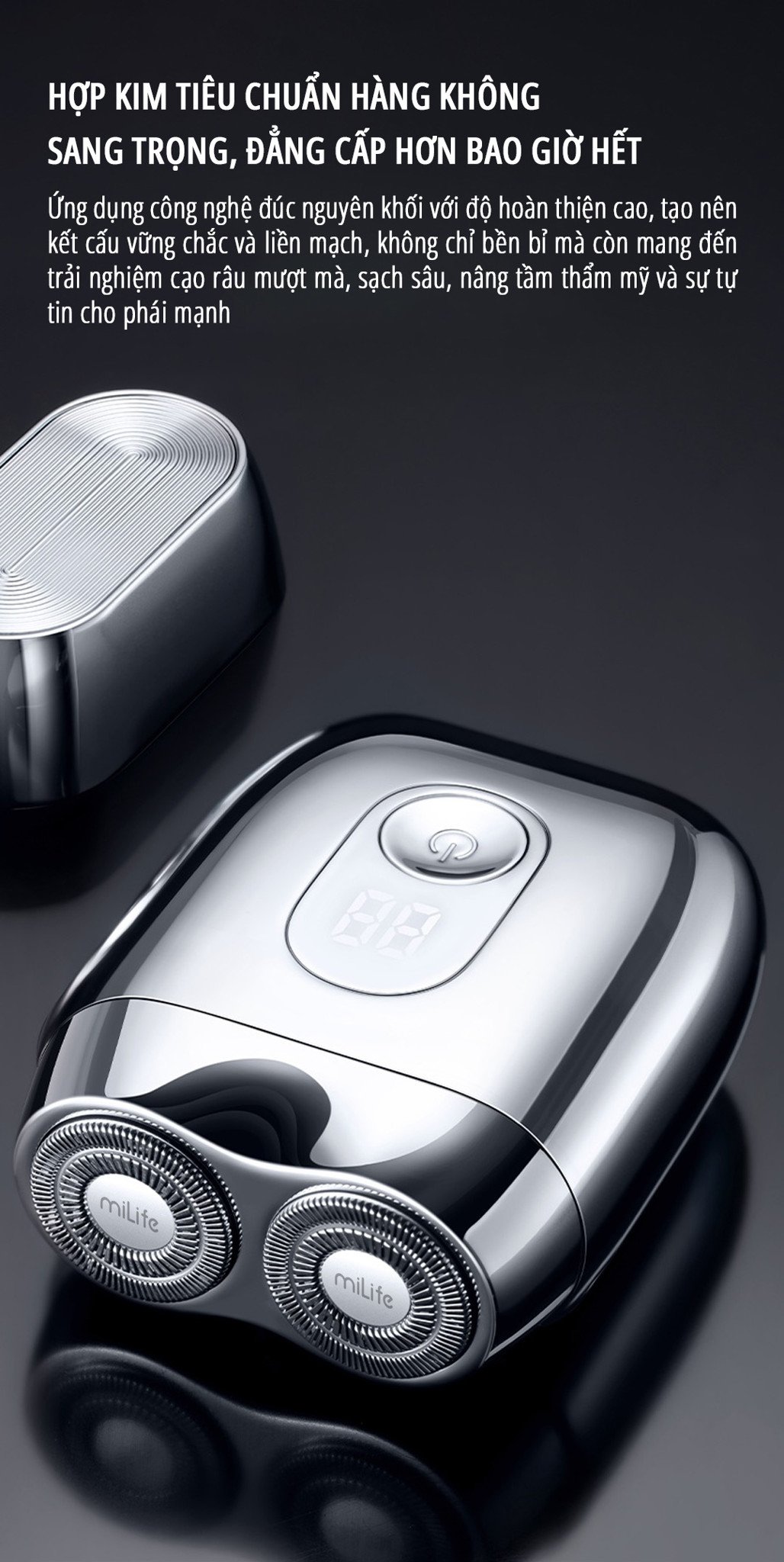 Máy cạo râu mini miLife S60P chất liệu hợp kim