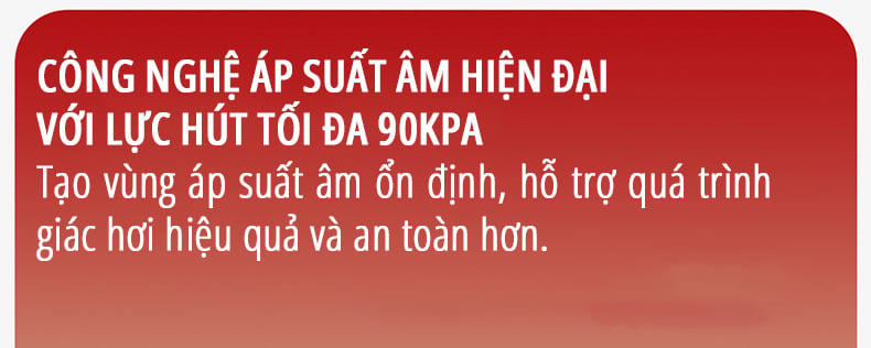 Máy giác hơi điện cầm tay miLife C1 công nghệ áp suất âm