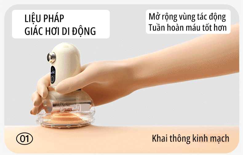 Máy giác hơi điện cầm tay miLife C1 phương pháp giác hơi