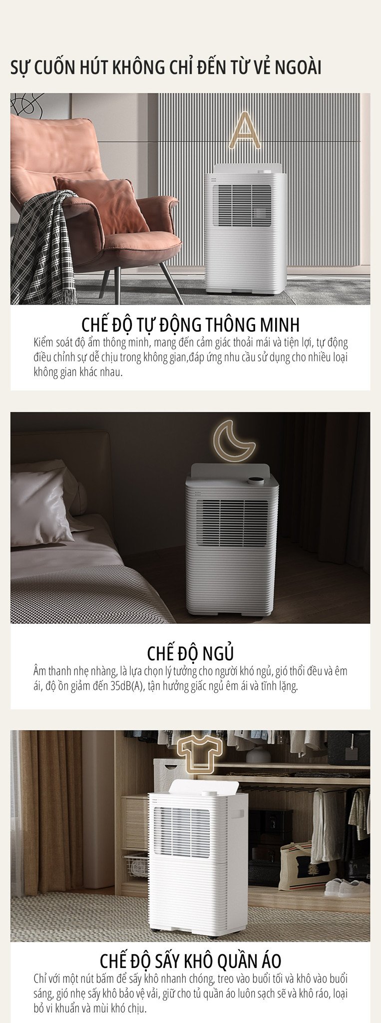 Máy hút ẩm Xiaomi miLife 16L đa dạng chế độ