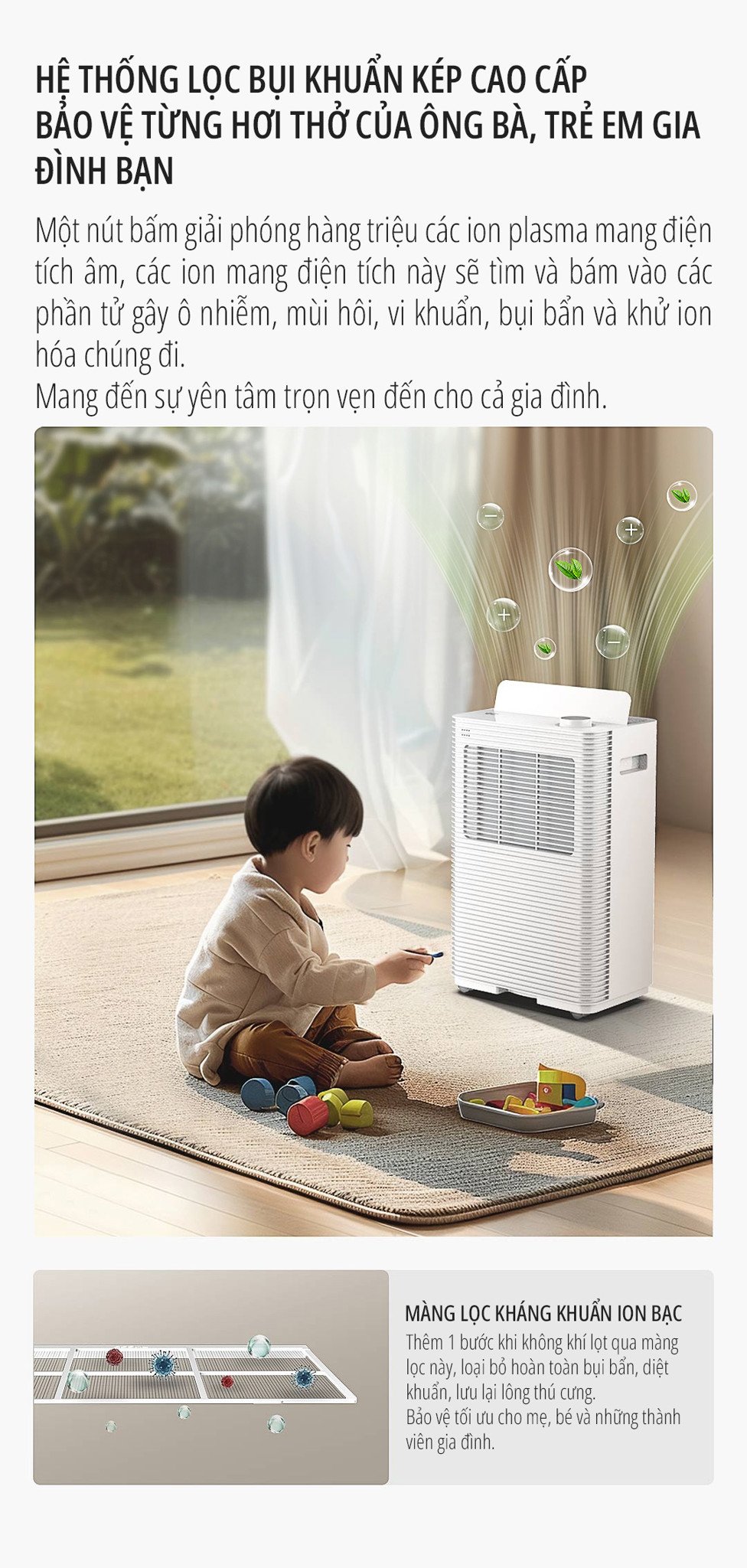 Máy hút ẩm Xiaomi miLife 16L giảm ồn tối đa