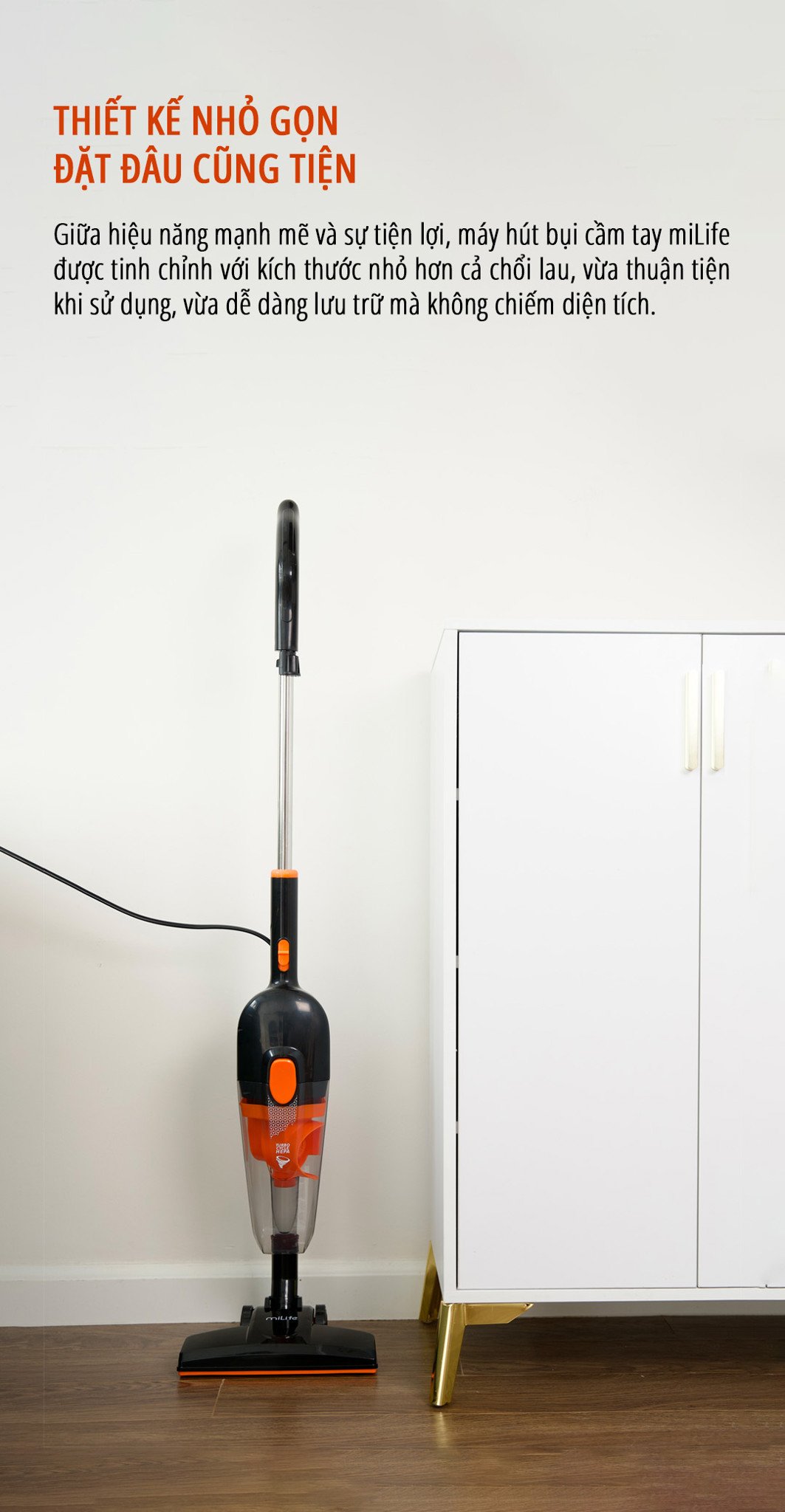 Máy hút bụi cầm tay miLife DX18 - Chính hãng Máy hút bụi cầm tay miLife DX18 thiết kế nhỏ gọn