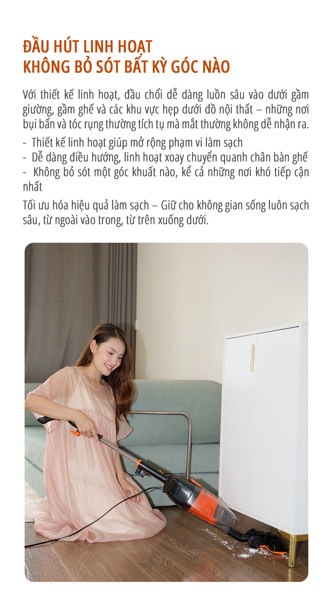 Máy hút bụi cầm tay miLife DX18 vệ sinh hiệu quả