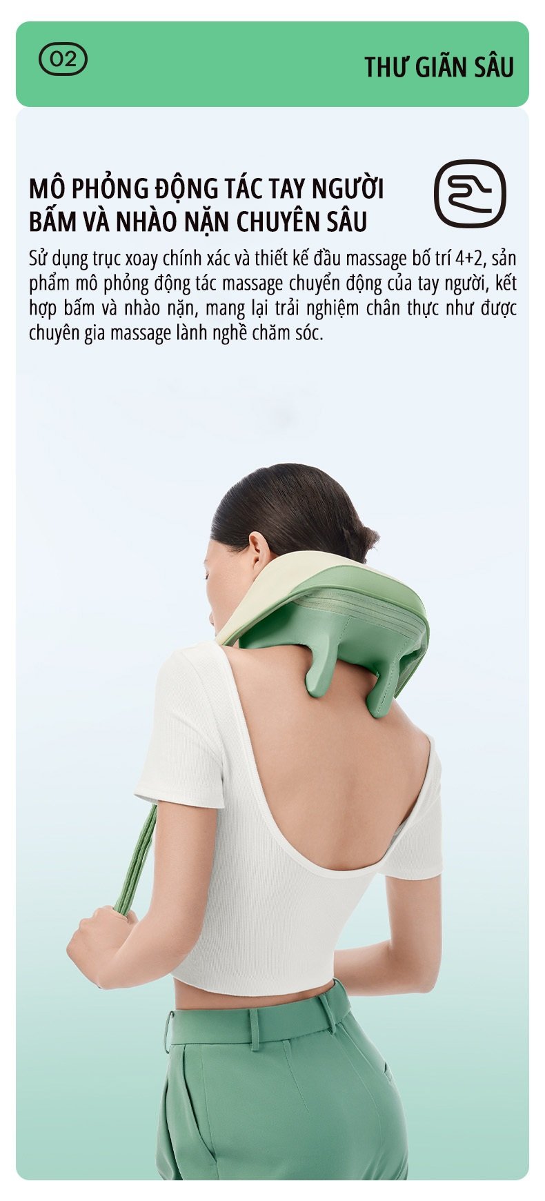 Máy massage cổ vai gáy miLife mô phỏng động tác tay người