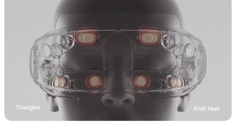 Máy massage mắt bấm huyệt miLife E4 Pro hệ thống làm ấm