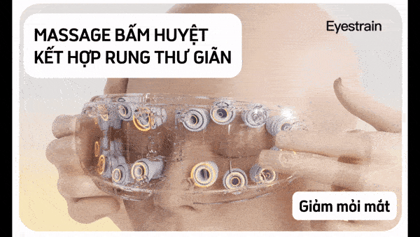 Máy massage mắt bấm huyệt miLife E4 Pro rung thư giãn