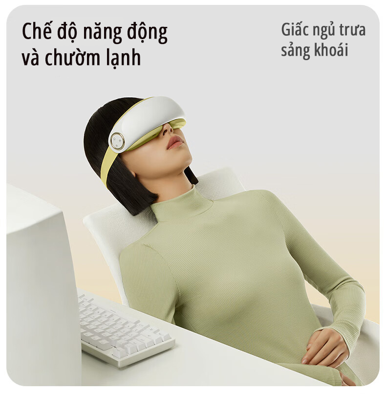 Máy massage mắt bấm huyệt miLife E4 Pro chế độ năng động và chườm lạnh