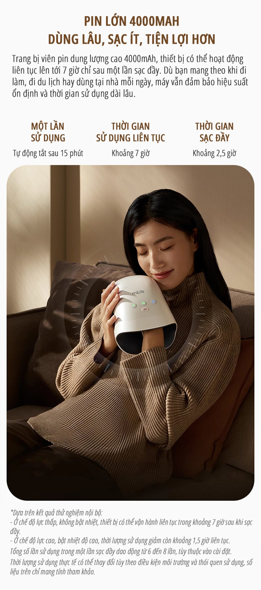 Máy massage tay miLife MS01 pin bền bỉ