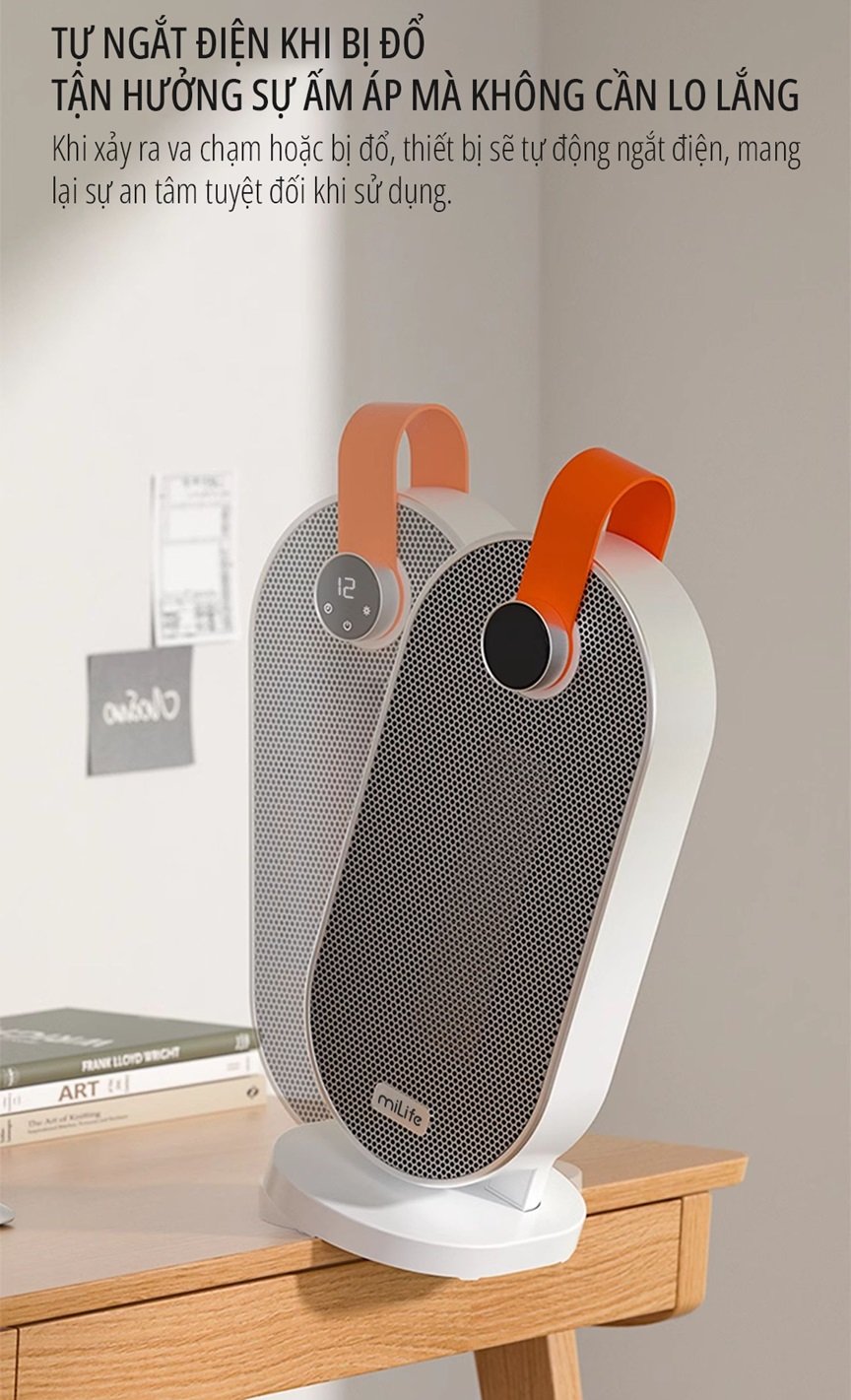 Máy sưởi gốm ceramic miLife tự ngắt điện