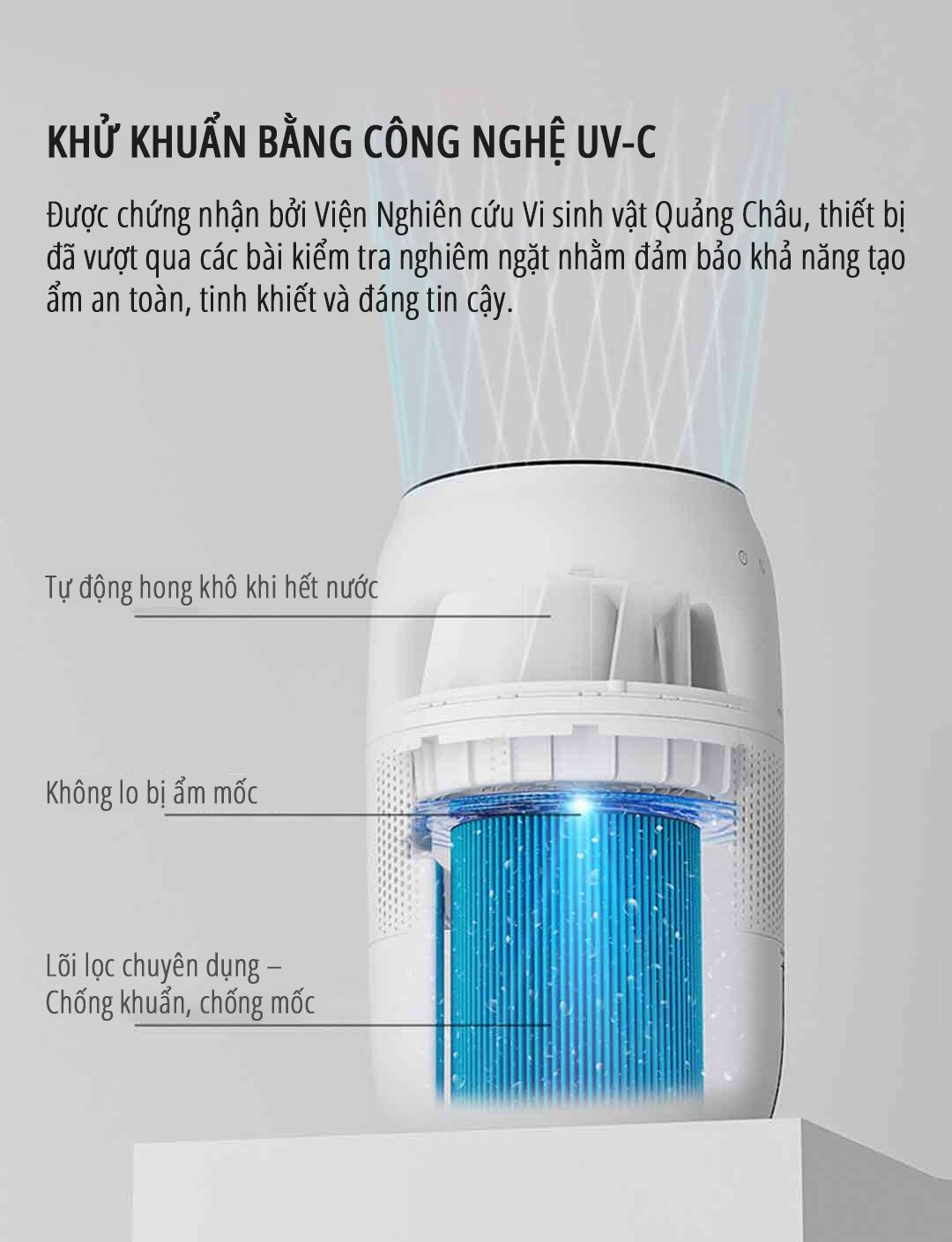 Máy tạo độ ẩm không sương miLife H5P diệt khuẩn