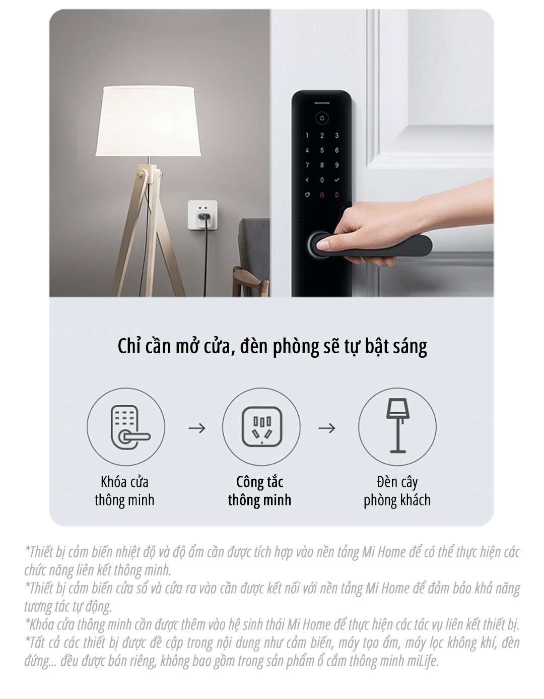 Ổ cắm thông minh miLife 10A tích hợp tắt mở