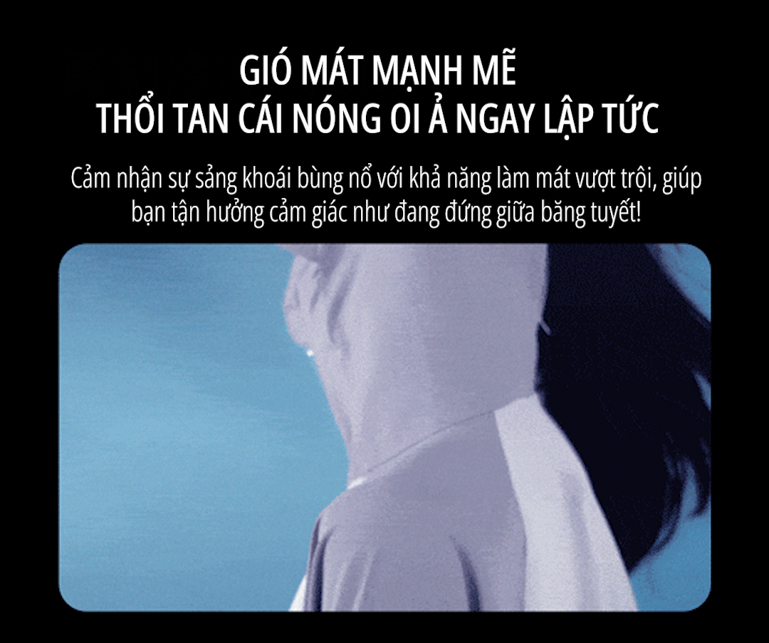 Quạt cầm tay băng lạnh miLife F9P gió mát mạnh mẽ