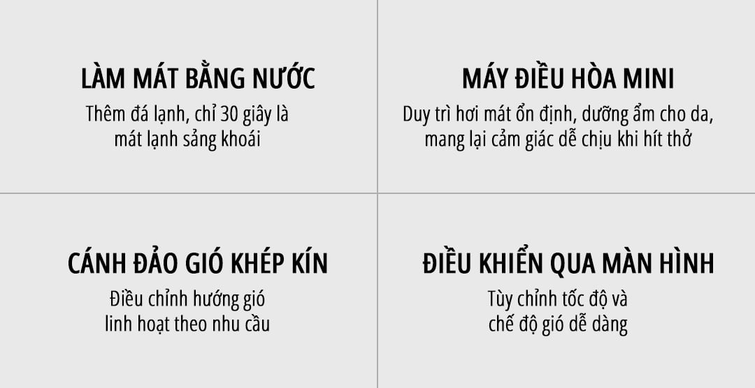 Quạt điều hòa để bàn mini miLife E15 tính năng thông minh