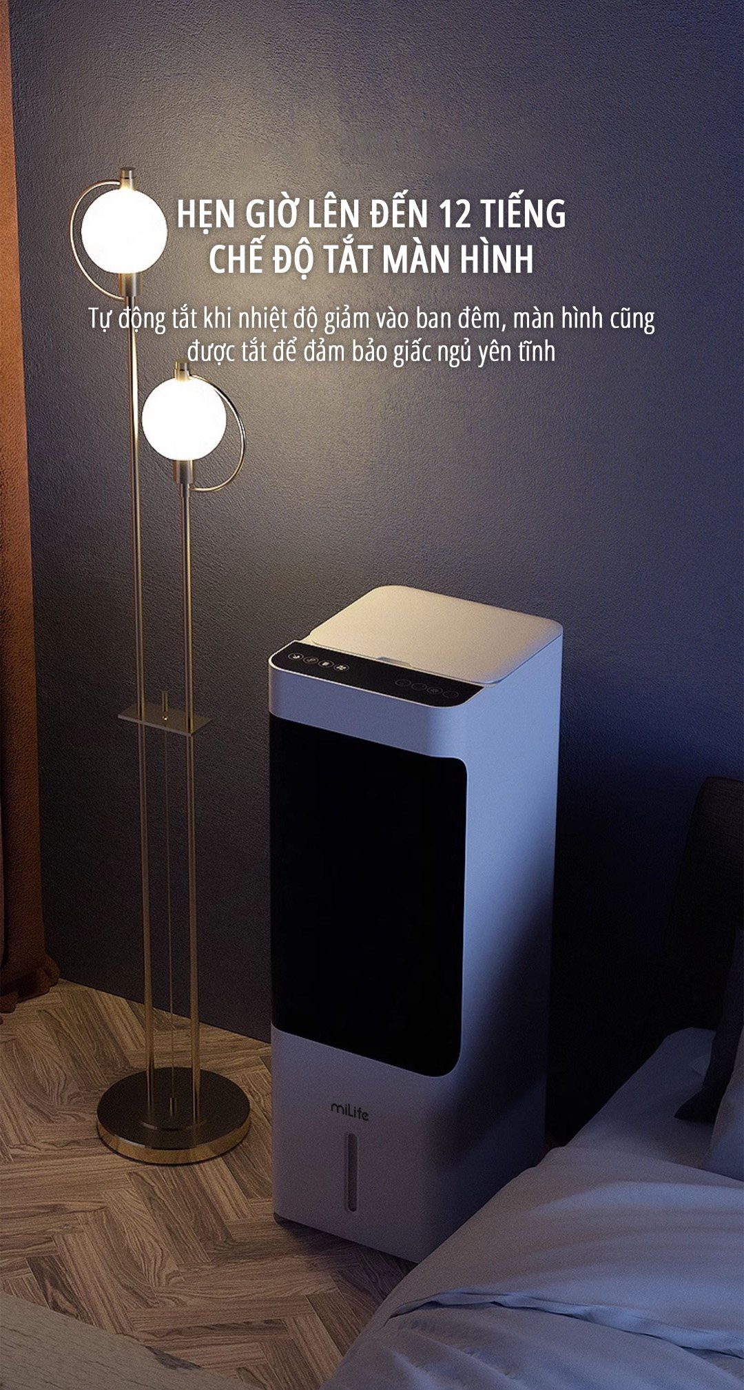 Quạt điều hòa hơi nước miLife Y3C chế độ hẹn giờ