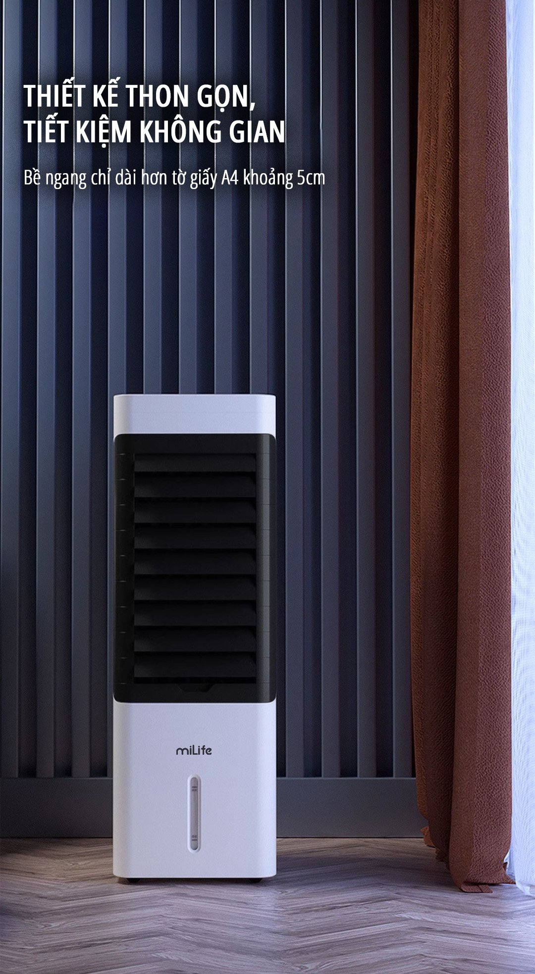 Quạt điều hòa hơi nước miLife Y3C thiết kế thon gọn