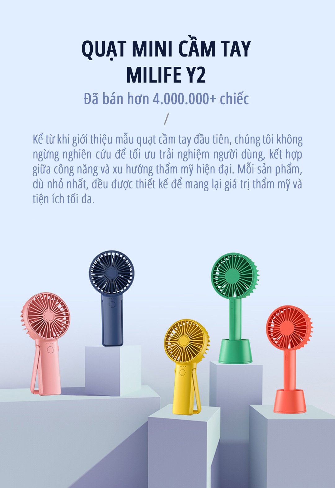 Quạt mini cầm tay miLife Y2 doanh số