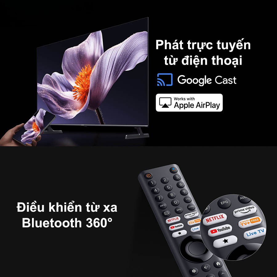 Tivi Xiaomi 75 Inch S Pro Mini LED 2026 phát trực tuyến từ điện thoại