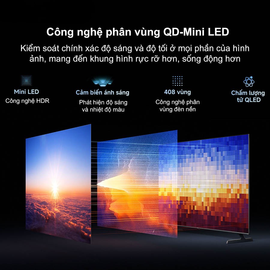 Tivi Xiaomi 75 Inch S Pro Mini LED 2026 công nghệ phân vùng