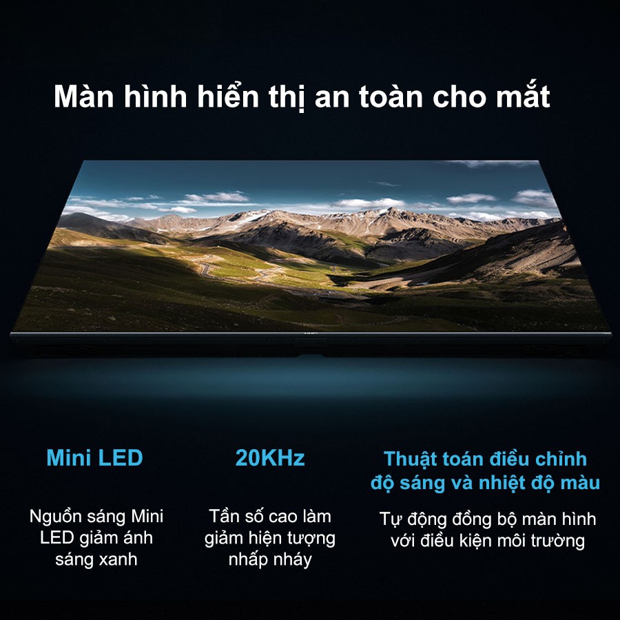 Tivi Xiaomi 75 Inch S Pro Mini LED 2026 hiển thị an toàn cho mắt