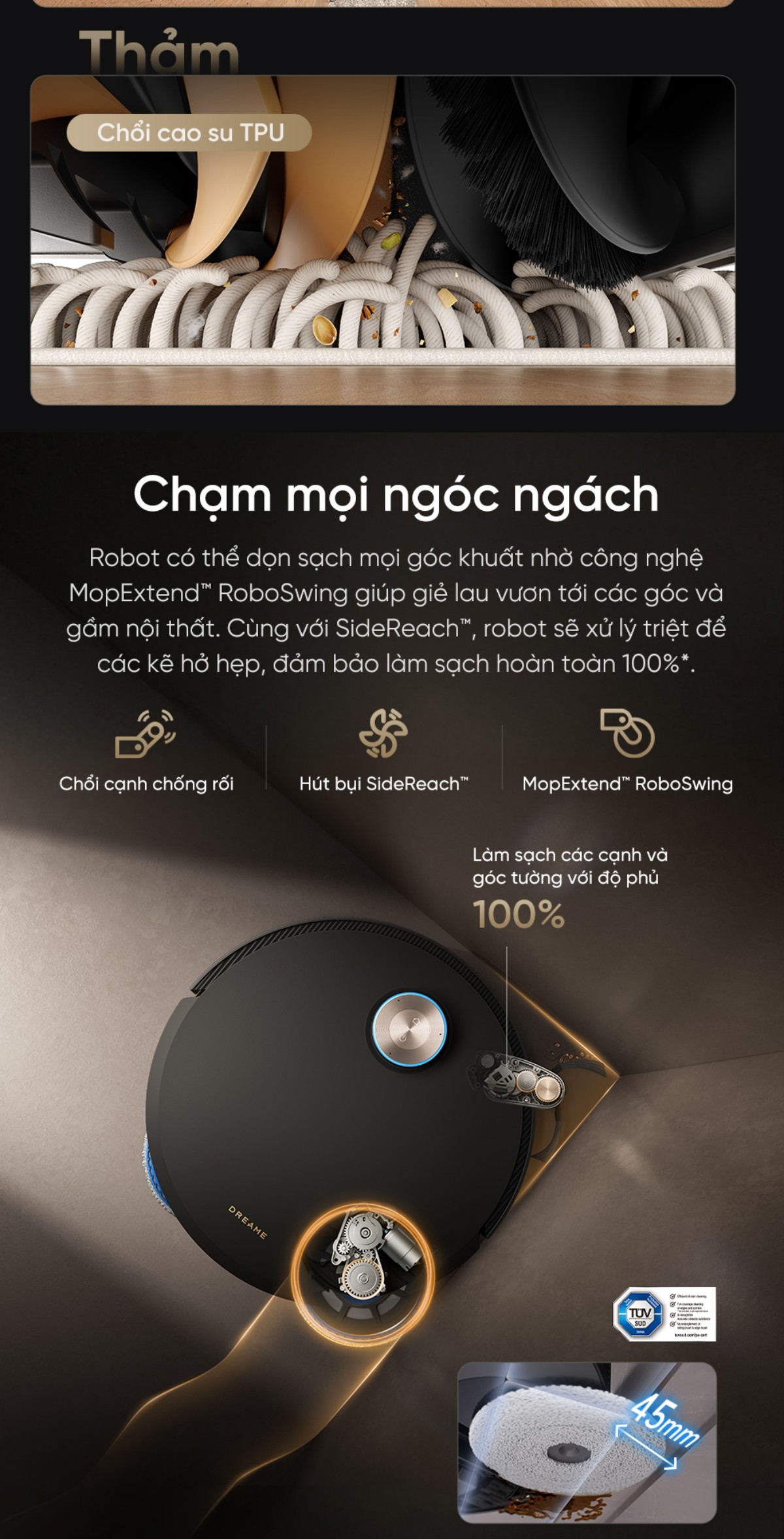 Dreame Matrix10 Ultra chạm mọi ngóc ngách