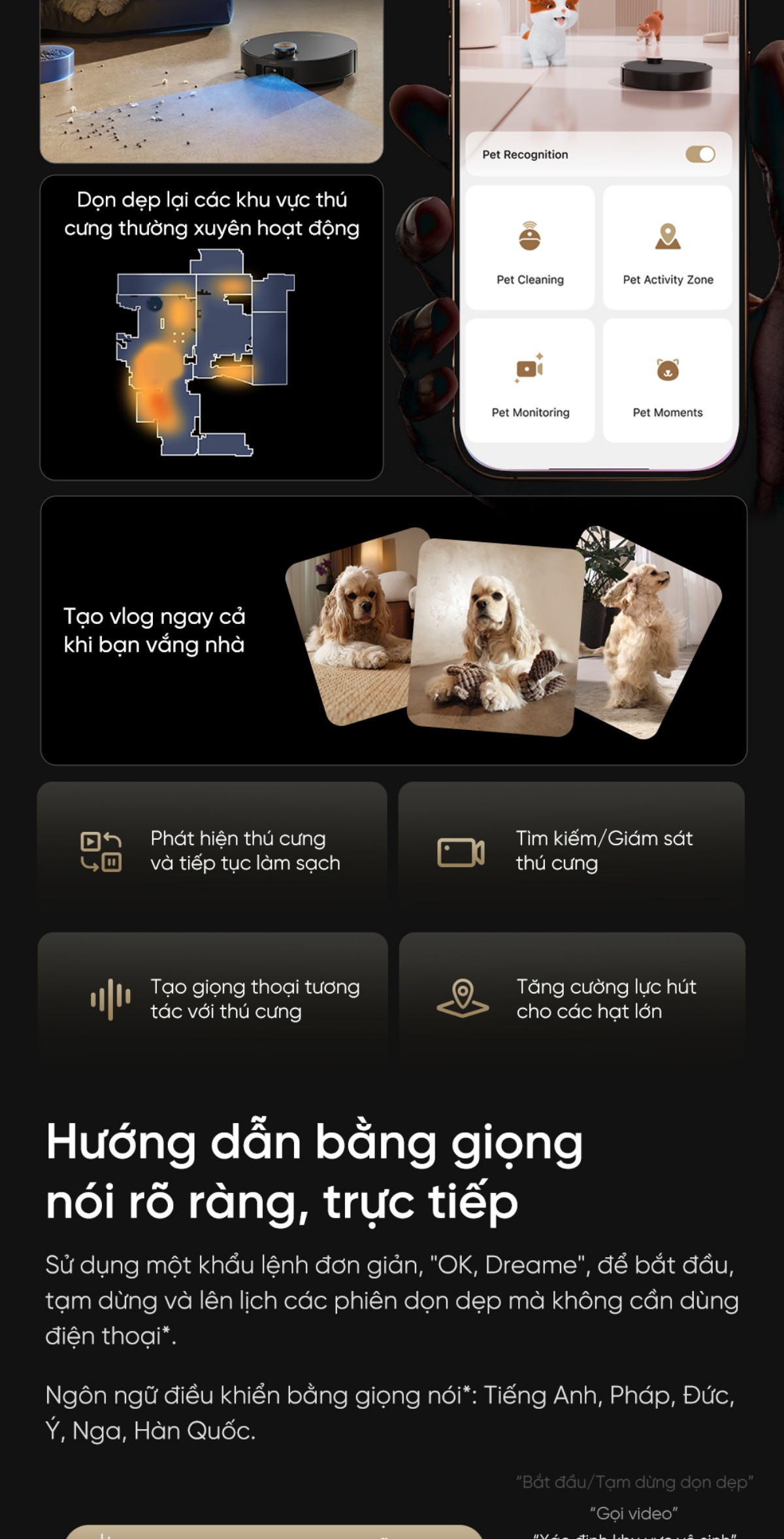 Dreame Matrix10 Ultra điều khiển bằng giọng nói