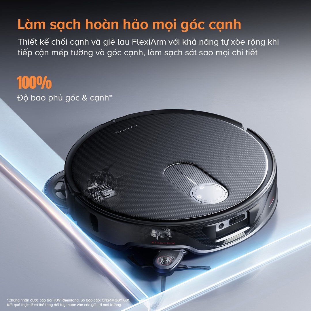 Roborock Q Revo Slim làm sạch mọi góc cạnh