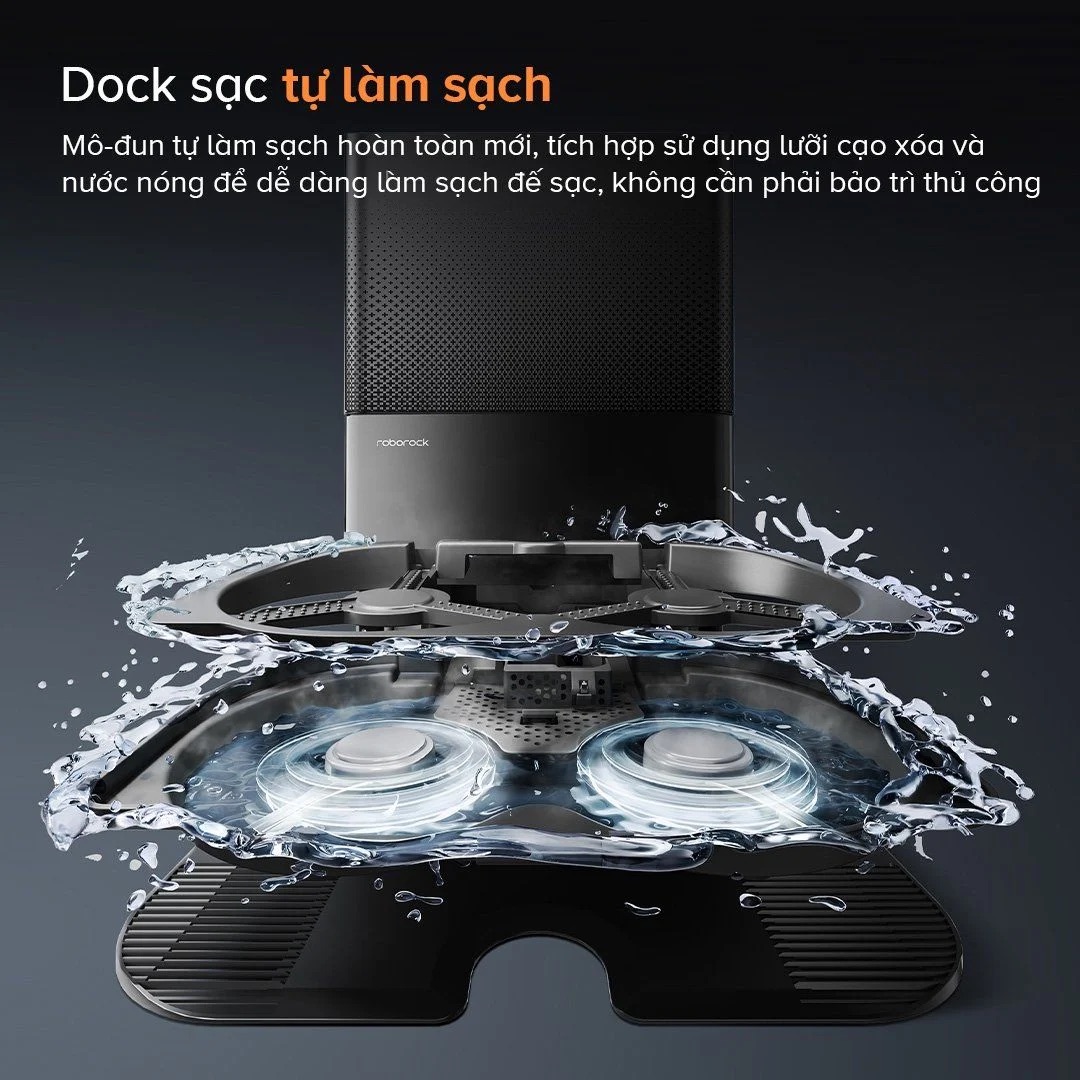 Roborock Q Revo Slim dock sạc tự làm sạch