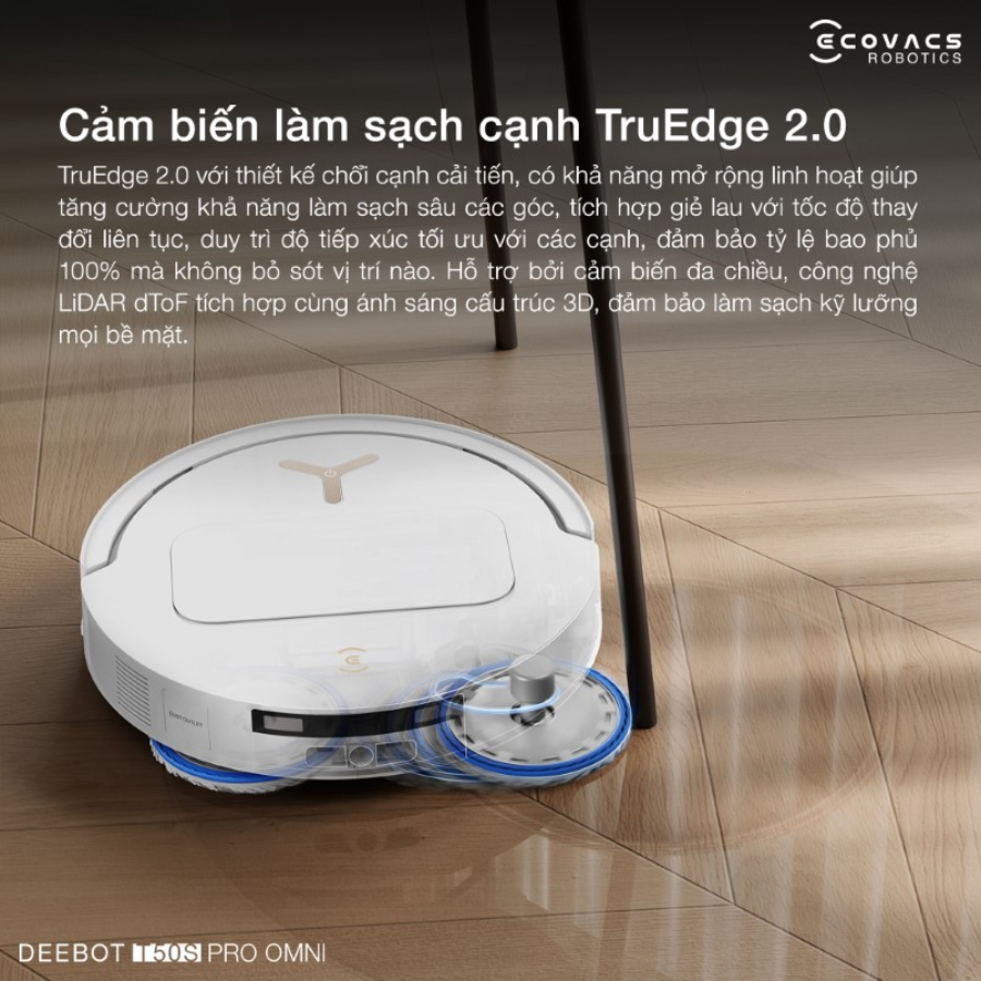 Ecovacs Deebot T50S Pro Omni cảm biến làm sạch