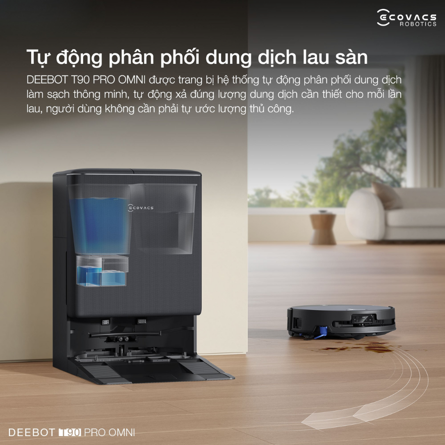Ecovacs Deebot T90 Pro Omni Auto Water Kit tự động phân phối