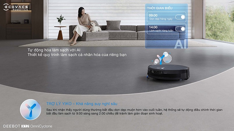 Ecovacs Deebot X12 OmniCyclone làm sạch hiệu quả