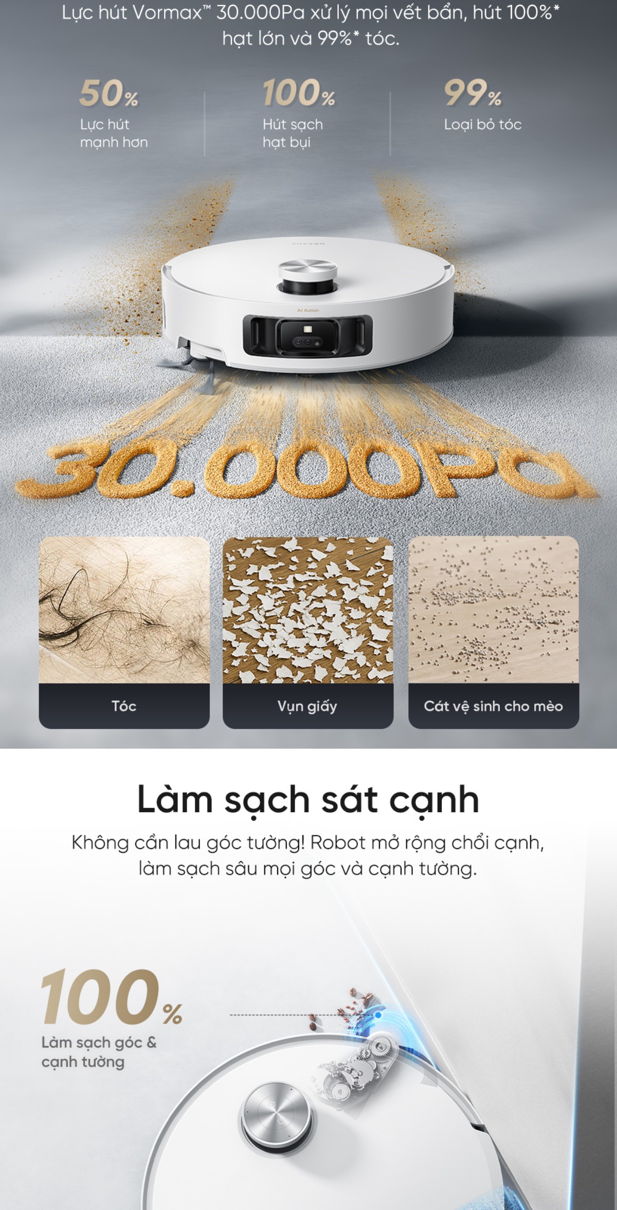 Dreame Aqua 10 Roller 2026 lực hút mạnh mẽ