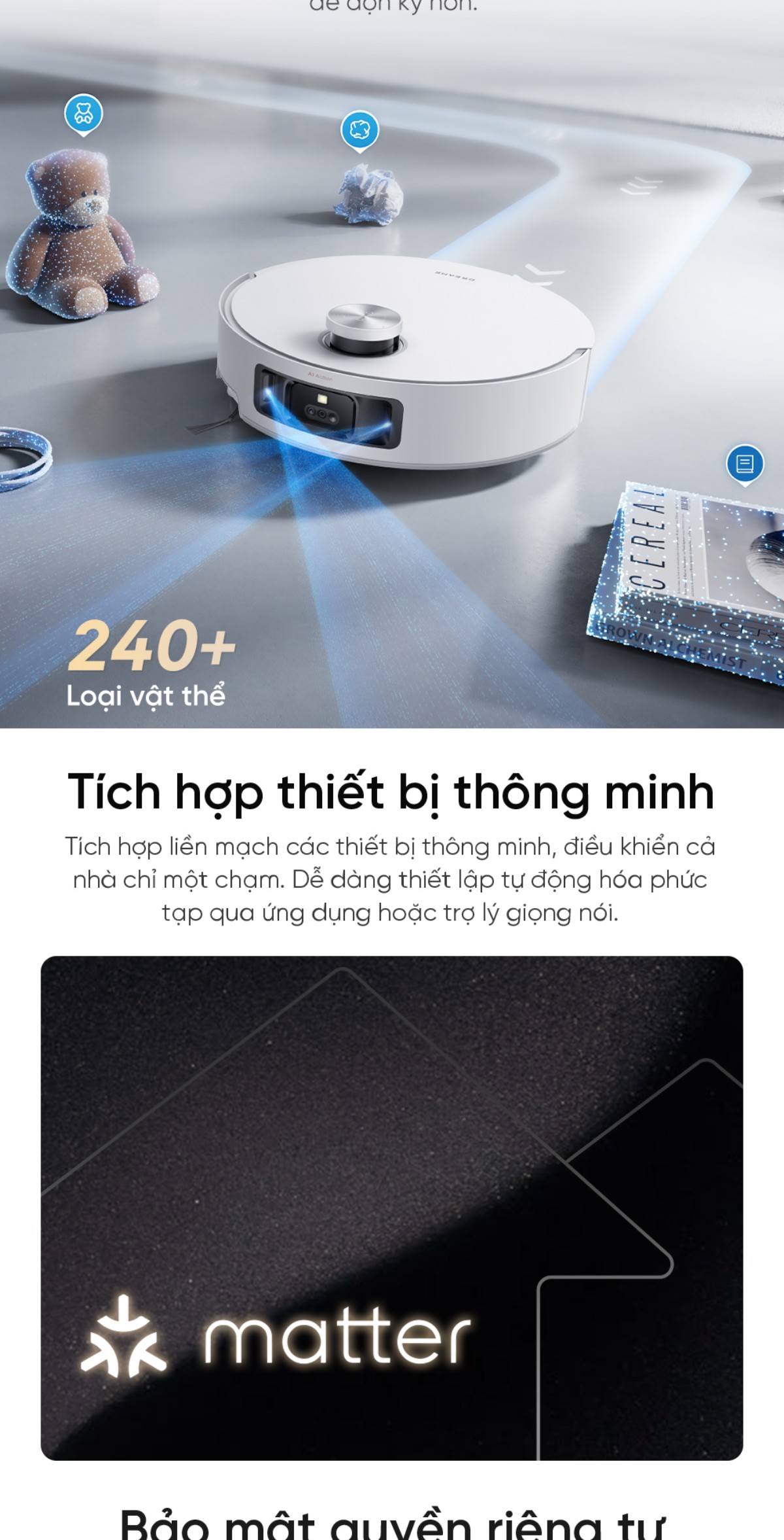 Dreame Aqua 10 Roller 2026 tích hợp thiết bị thông minh