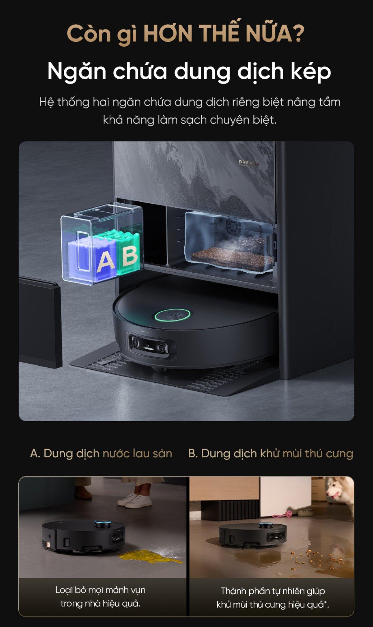 Dreame Aqua 10 Pro Track ngăn chứa nước