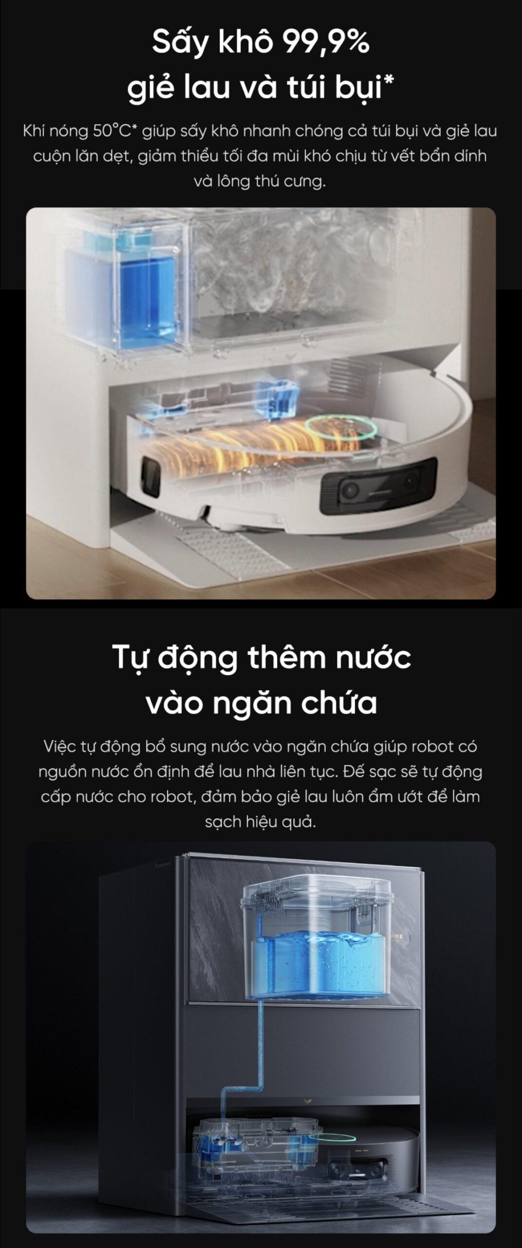 Dreame Aqua 10 Pro Track tự động thêm nước